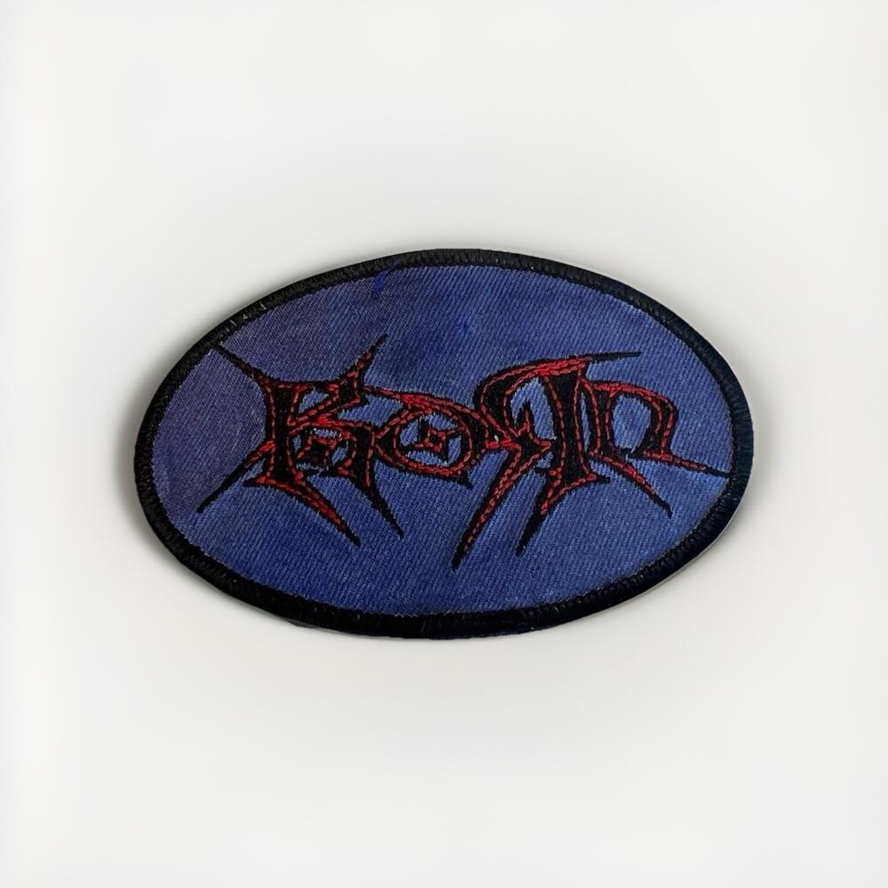 NOS 2001 Korn Tribal Logo Red Black Purple Background Iron On Embroidered Patch